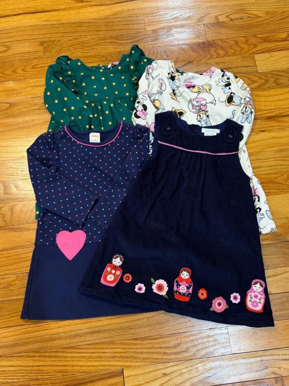 Girls 2T Cool Weather Dresses, 4-Piece Lot